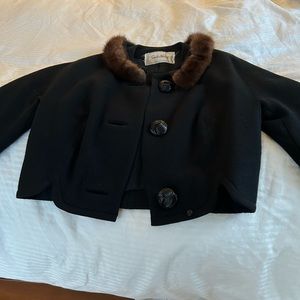 Smith & Welton vintage jacket with a detachable real mink collar